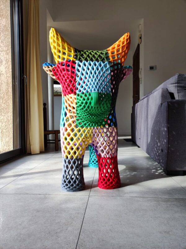 Taureau de Pucara, Sculpture 1m de haut , Multicolore
