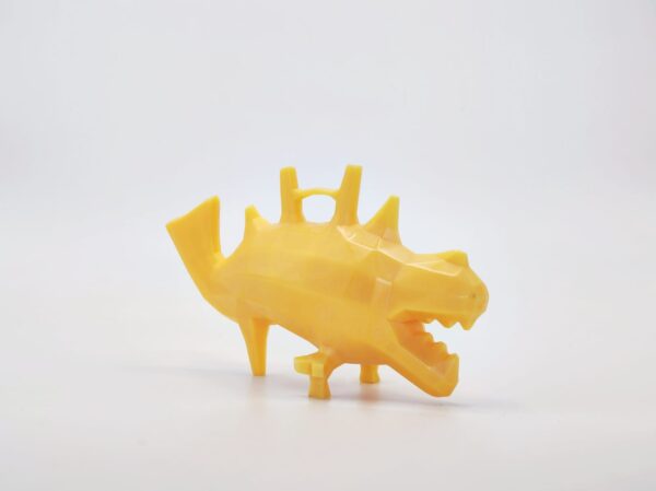 Orca echada origami, jaune pastel